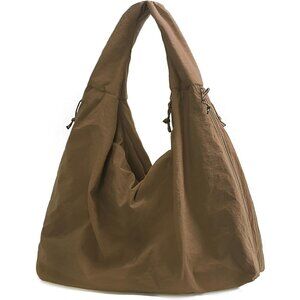 Elegant Large Nylon Hobo Bag for Women - Spacious Vintage Tote Style